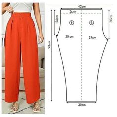 a woman's pants size guide with measurements for the bottom and side pockets on her legs