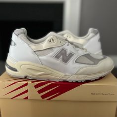 New Balance 990v2 “Sea Salt” Mens Size 12 Teddy Santis/Aime Leon Dore Collab 100% Authentic, Guaranteed Condition Is Brand New With Box Free Shipping Teddy Santis, New Balance White, Leon Dore, Shoes New Balance, Aime Leon Dore, New Balance Shoes, Sea Salt, Mens Shoes Sneakers, Cream White