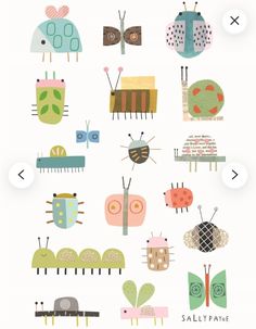 an illustration of many different types of bugs