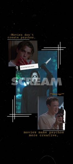 Scream aesthetic wallpaper Ghost Face Wallpapers Aesthetic, Scream Themed Wallpaper, Vintage Scream Wallpapers, Aesthetic Ghost Face Wallpaper, Ghost Face Collage Wallpaper, Scream Lockscreen Iphone, Scary Movie Backgrounds, Cool Scream Wallpapers, Scary Movie Wallpaper Aesthetic