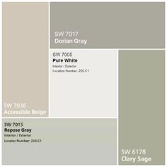 some gray and white paint colors