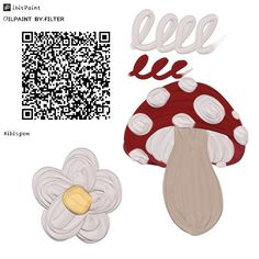 an image of a mushroom and flower with qr code in the background for this project