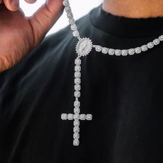 Introducing the Micro Clustered Rosary Chain, a traditional piece with an edge. Fully iced out with hand-set stones, this piece is meticulously crafted in 14k White Gold for timeless vibe with a modern twist. Add a statement to your look, whether you're going out or just chillin with the crew. Rock it solo or layer it up for maximum shine – it pairs perfectly with our Micro Clustered Tennis Chain, Bracelet, and Diamond Earrings. This product is guaranteed for life - GLD will repair the item shou Tennis Chain, Rosary Chain, Vermeil Jewelry, Custom Earrings, Pendant Bracelet, Drop Necklace, Chain Pendants, Chains Jewelry, Rosary