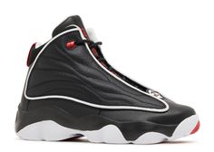 BIG KIDS AIR JORDAN PRO STRONG COLOR : BLACK - RED - WHITE SKU# DC7911-062 SIZES 4 - 4.5 - 5 - 5.5 - 6 - 6.5 - 7 BRAND NEW IN THE ORIGINAL BOX We are working on shoes wholesale business for years and now moving on to online business, we sell only 100 % Authentic brand name shoes, in original boxes or your money back. DESCRIPTION Sizing Information These shoes are available Kids sizes, but Women can wear them, too! Women: Select 1.5 sizes down from your typical shoe size for the most comfortable Black Jordan Shoes With Red Sole, Sporty Black Jordan Shoes With Red Sole, Black Synthetic Jordan Shoes With Rubber Sole, Black Basketball Shoes With Red Sole, Black Synthetic Jordan Shoes, Black Synthetic Jordan Shoes With Contrast Sole, Black Synthetic Basketball Shoes With Round Toe, Mid-top Black Jordan Shoes With Contrast Sole, Black High-top Synthetic Jordan Shoes