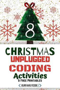 Code your way through the Christmas season with these 8 Christmas unplugged coding activities for kids! #Christmas #teachkidstocode December Homeschool, Coding Activities For Kids, Activities For Kids Christmas, Unplugged Coding Activities, Stem Kids, Steam Lab, Elementary Technology