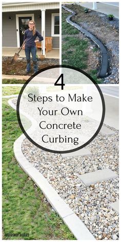 four steps to make your own concrete curbing