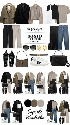 Minimalist Wardrobe Capsule, Capsule Wardrobe Women, Neutral Capsule Wardrobe, Mode Tips, Capsule Wardrobe Outfits, Fashion Capsule Wardrobe, Classic Style Outfits, Spring Capsule, Winter Fashion Outfits Casual