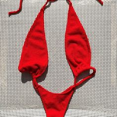 Minimale Animale Pop Wave Red Belafonte Swimsuit In Maraschino Red, Size Small. Crinkle Fabric. Playful Red Stretch Swimwear, Casual Red Seamless Swimwear, Minimale Animale, Red Moisture-wicking Sports Swimwear, Stretch Red Swimwear With Built-in Bra, Red Swimwear With Built-in Bra And Stretch, Brand Tags, One Piece, Red