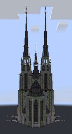 a very large building with towers and spires on it's sides, in the middle