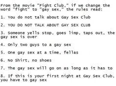 Gay Club, Dont Talk, Edward Norton, Tyler Durden, Fb Memes, Vocabulary Words, Brad Pitt, Going Crazy, Movies Showing