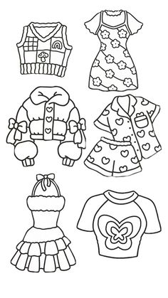 paper doll clothes for children to color