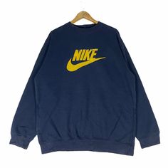 PLEASE ASK ANY QUESTION BEFORE BUYING THIS IS USED CLOTHING PLEASE DONT EXPECTED IT TO BE LIKE NEW OR IN PRISTINE CONDITION Nike Swoosh Sweatshirt Crewneck tag Nike material cotton 100% saiz on tag L (Large) Mesasures About ( Approximately) -Armpit to Ampit : 25 inch -Length (back collar down) : 29 inch Condition : used good condition 8/10 **No Tears No Stains And No Hole** 🎈PLEASE READ THE DESCRIPTION AND POLICY BEFORE BUYING 🎈ACCEPT PAYMENT: PAYPAL ONLY ALL ITEM WILL BE SHIPPED WITHIN 3-5 BU Navy Blue Colour, 90s Nike, Streetwear Clothing, Sweatshirt Crewneck, Nike Swoosh, Navy Blue Color, Blue Colour, Streetwear Outfit, Used Clothing