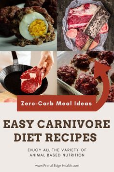 These easy carnivore diet recipes showcase a variety of delicious zero carb meal ideas to make! #carnivore #diet #recipes #easy #groundbeef #breakfast #chicken #crockpot #dessert #keto #steak… More Primal Lifestyle, Carnivore Diet Recipes, Carnivore Meals, Keto Steak, Crockpot Dessert, Breakfast Lasagna