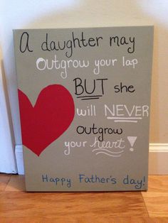 a father's day card with a heart on it