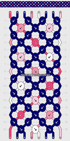 the diagram shows how to make an interlaced pattern with different colors and sizes