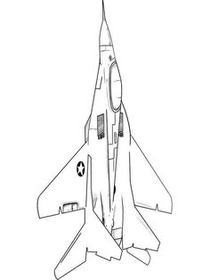 a drawing of a fighter jet flying in the sky