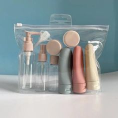 Kit de viagem com 11 itens frascos potes spray para cremes shampoo per Clear Toiletry Bag, Fine Mist Spray Bottle, Cosmetic Bottles, Lotion Bottle, Cosmetic Containers