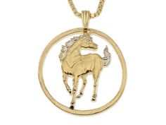 This coin was minted in Macao in 1990 which was the Chinese Year Of The Horse, It features a Horse and has been one of the most popular coins we do with a Horse. After we cut the piece we finish it in our 14 Karat Gold and Rhodium plating which is Guaranteed for Life.The Pendant comes with a 14 Karat Gold plated Box Chain. Polar Bear Earrings, Equine Jewelry, Year Of The Horse, Horse Pendant, Chinese Year, Angel Jewelry, Horses Pendant, The Horse, Jewelry Cleaner