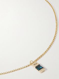 Miansai specialises in the type of jewellery you can make your everyday signature. This 'Everrett London' necklace is crafted from gold vermeil and suspends an oblong pendant set with a sapphire and London Blue topaz. Layer it outside crew-neck collars or leave shirts a little undone to keep it in focus. London Necklace, Sapphire Jewellery, Tom Ford Bag, Luxury Sneakers, In Focus, Stylish Watches, Necklace For Men, Winter Gift, Sapphire Necklace