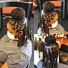 Crazy Loc Styles, Pedal Bun On Short Locs, Barrel Roll Loc Styles Women Short, Loc Styles Barrel Rolls, Dreadlock Buns Black Women Dreads, Lock Updo Dreadlocks Black Women, Short Loc Styles For Women, Loc Styles For Women, Dreadlock Ideas