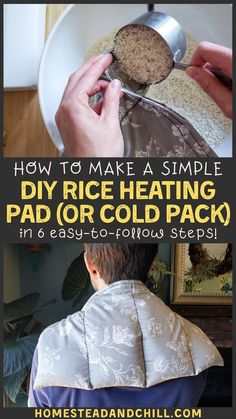 how to make a simple diy rice heating pad or cold pack in 6 easy - to - follow steps