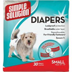 simple solution diapers for small dogs 30 count