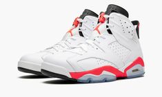 The 2014 release of the revered white and Infrared colorway of the Air Jordan 6 Retro.  Michael Jordan made these famous on court back in 1991 on the way to his first of six championships, and they’ve since become one of the most loved Air Jordan ever and an essential piece of any Jordan collection. Jordan Collection, Air Jordan 6 Retro, Nike Air Jordan 6, Jordan 6 Retro, Jordan 7, Womens Air Jordans, Air Jordan 6, Jordan 6, University Blue