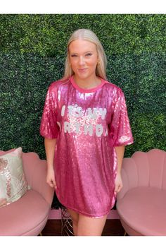 Our "It's my birthday sequin shirt/dress" is the perfect dress or top for your birthday! If it's too short to wear as a dress, it pairs perfectly with leggings. This is a must have for your special day Fabric Content: Shell: 100% Polyester, Contrast: 60% Polyester, 35% Cotton, 5% Spandex Kortney is 5’6 Product Details: -One size fits up to size XL -Size OS- Bust:47" Length: 32" Sequin Shirt Dress, It's My Birthday Shirt, First Day Outfit, Sequin Shirt, It's My Birthday, Sparkly Dress, Its My Birthday, Too Short, Your Special