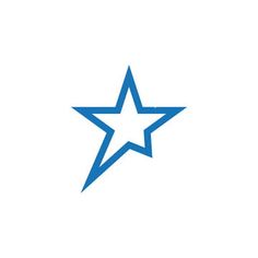 a blue star on a white background