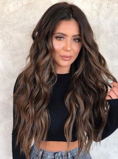 Trendy We Fryzurach, Winter Hair Colors, Long Hair Color, Brown Hair Balayage, Winter Hair Color, Long Brown Hair, Winter Hair, Balayage Brunette, Tape In Hair Extensions