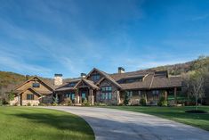 a large house with lots of windows in the front