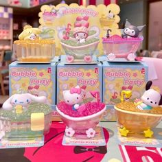 hello kitty toys are on display at a toy store