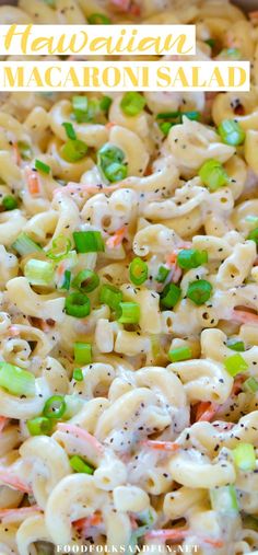 the macaroni salad is ready to be eaten in the oven or on the table