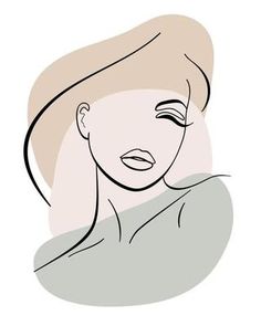 a drawing of a woman's face with her eyes closed