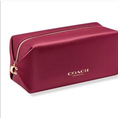 Questions? Leave A Comment Below! See Pictures For Size And Details From Fragrance Collection Chic Rectangular Zipper Cosmetic Bag, Coach Bag For Gift, Coach Bags Perfect For Gifts, Coach Bags Perfect As Gifts, Coach Bags With Removable Pouch As Gift, Elegant Cosmetic Bag With Dust Bag, Chic Red Rectangular Pouch, Evening Rectangular Cosmetic Bag With Zipper, Chic Rectangular Bag For Personal Use