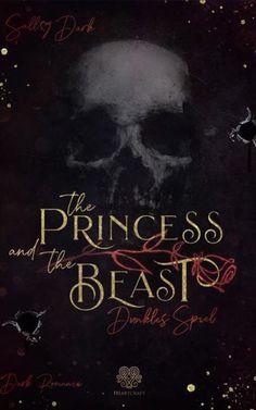 the princess and the beast book cover with skull on it's face, surrounded by butterflies