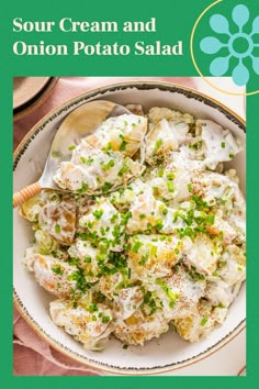 the cover of sour cream and onion potato salad