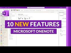 a computer screen with the words 10 new features in microsoft one note on top of it