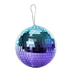 an ornament shaped like a disco ball