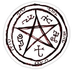 the pentagramus seal with two different symbols in it