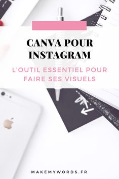 the words canva pour instagramm written in french