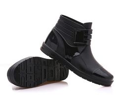 Material: Synthetic, Rubber • Type: Boots, Solid, Buckle Strap, Rainboots • Boot Height: Ankle • Heel Height: Flat (≤1cm) • Toe Shape: Round Toe • Material: Rubber, Rubber, Rubber Outdoor Ankle Boots For Rainy Season, Waterproof Round Toe Boots For Rainy Season, Casual Ankle Boots For Rainy Season, Rainy Weather Ankle Boots, Waterproof Round Toe Boots For Rainy Winter Weather, Winter Waterproof Boots With Round Toe For Rainy Weather, Round Toe Waterproof Boots For Rainy Winter Weather, Waterproof Boots For Rainy Winter Weather, Black Ankle Boots For Rainy Weather