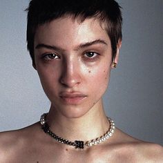 Pearl Letter Beads Necklaces - AM APPAREL Shave My Head, Steven Meisel