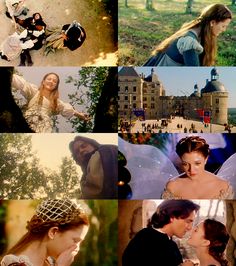 the collage shows people dressed in historical costumes, and some with fairy makeup on their faces