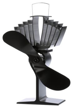 a metal sculpture with a fan on it's side and some sort of object in the middle