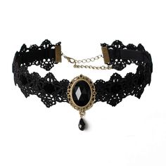 PRICES MAY VARY. This choker necklace for women is unique and fashion,Perfect for Halloween,Costume play, Festival party,Thanksgiving,Christmas,Masquerade,Single party,Buck's Party,Quinceanera, Engagement Celebration,Fashion Show,Renaissance Theme Play. Length Adjustable Designed:Lace Length-11’’(28cm),Extended Chain: Approx 2.77’’(7cm), Width-1.37".Necklace minimum length:11.8'',Maximum total length:13.77". Fits most people,you can adjust the length to a perfect fit with the extension chain. Ex Punk Jewelry For Halloween Costume Party, Punk Metal Choker For Halloween, Gothic Choker For Halloween Costume, Vampire Style Choker Jewelry For Cosplay, Vampire Style Choker For Cosplay, Vampire Style Cosplay Choker Jewelry, Gothic Halloween Costume Choker, Halloween Gothic Costume Choker, Black Metal Choker For Cosplay