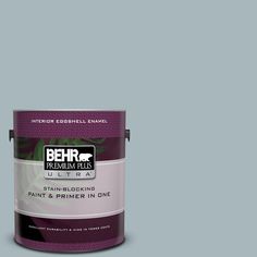 BEHR Premium Plus Ultra 1 gal. #N470-3 Half Sea Fog Eggshell Enamel Interior Paint and Primer in One Behr Marquee Paint, Behr Ultra, Behr Premium Plus, Behr Marquee, Cabinet Trim, Glossy Paint, Flat Interior, Interior Accents, Paint Types