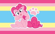 pinkie is sitting on the ground with paw prints