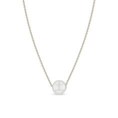 14k gold cable chain necklace with a single threaded large white freshwater cultured pearl SPECIFICS • 14k tiny cable chain adjustable at 14-15-16"• pearl is approx. 8mm Large Pearl Necklace, Cable Chain Necklace, Pearl Choker Necklace, Chain Choker Necklace, Pearl Choker, Ring Size Guide, Large White, Bracelet Sizes, Cable Chain