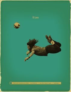 a man diving for a soccer ball in the air